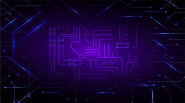 Dağıtılmış defter bilgisayar teknoloji kavramı soyut matris arka plan dijital devre ağ ile bağlı.