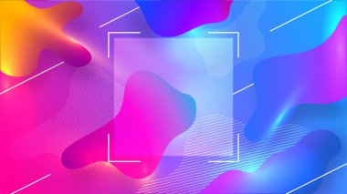 Parlak renkli sanat sıvı soyut profesyonel poster veya şablon tasarım.