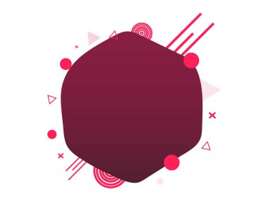 Beyaz arka plan üzerinde geometrik soyut öğeler.