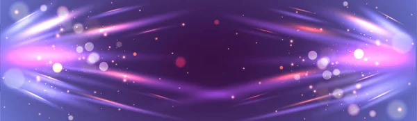 Fond Abstrait Dynamique Rayons Violets Numériques Émergents Effet Bokeh — Image vectorielle