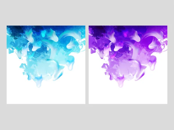 在两种颜色选项中溶解水彩抽象 — 图库矢量图片