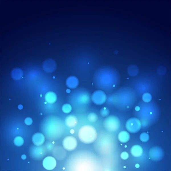 Fondo Azul Con Efecto Iluminación Borrosa Bokeh — Vector de stock