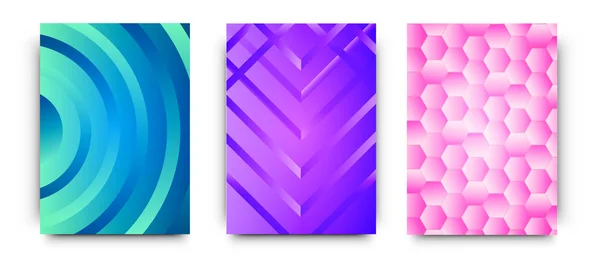 Werbevorlage Flyer Oder Broschürendesign Mit Glänzend Geometrischen Abstrakten Mustern — Stockvektor
