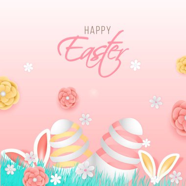 Yaratıcı sarmal şekli Paskalya yumurta cute bunny kulaklar ve kağıt