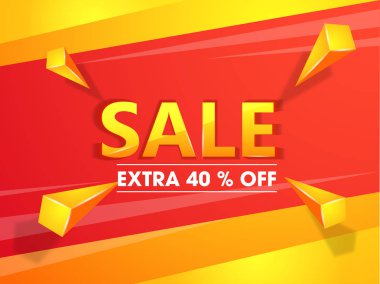 Satılık ekstra % 40 indirim teklif ve 3 başlık sayfası veya poster tasarımı