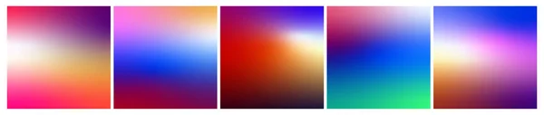 Σετ abstract πολύχρωμο gradient φόντο σε διαφορετικό στυλ. — Διανυσματικό Αρχείο