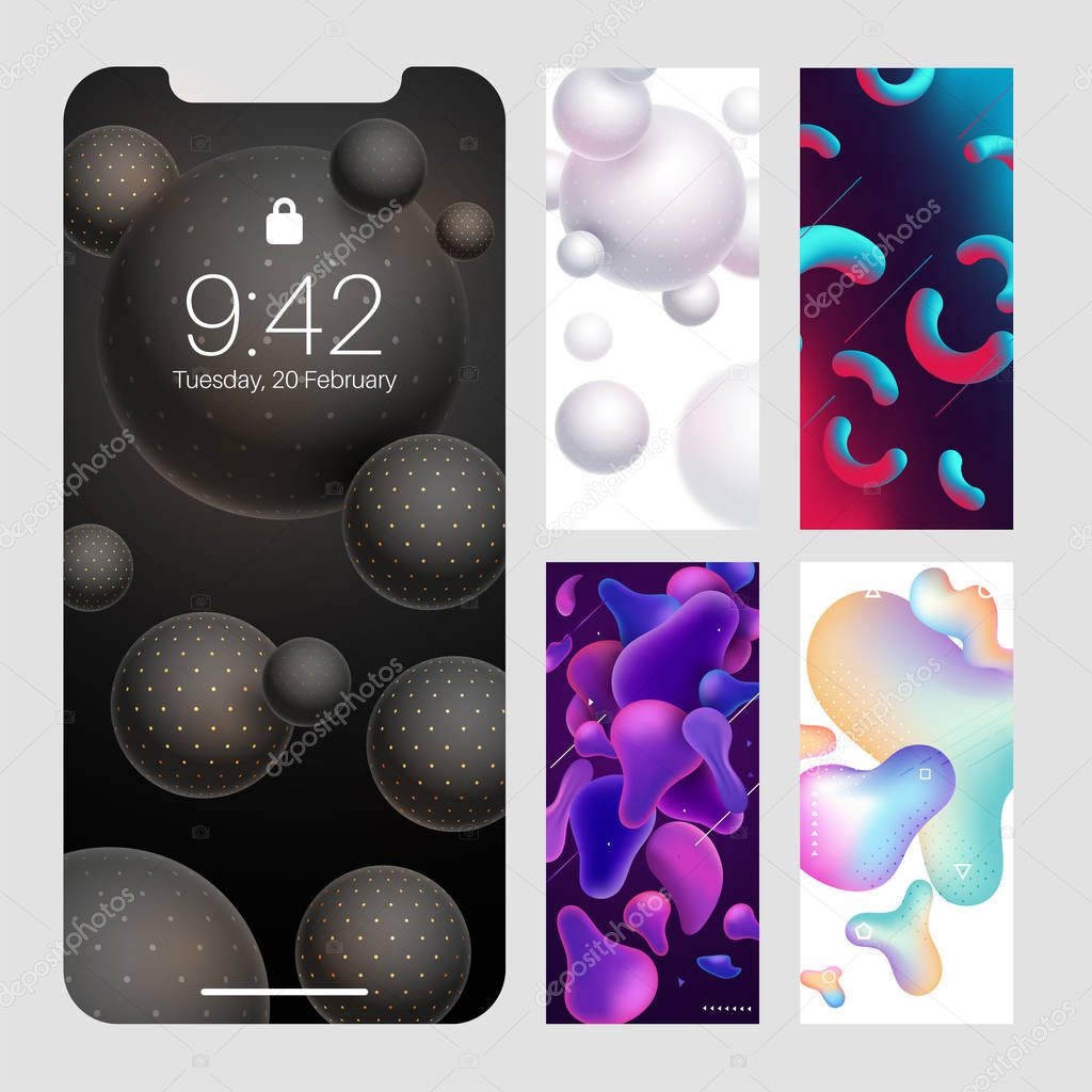 Abstract modern wallpaper designs for Smartphone window screen.