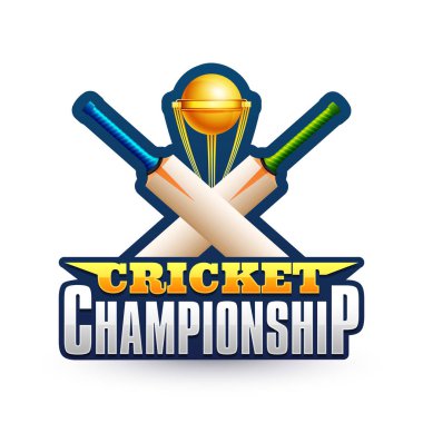 Kriket sopası için beyaz zemin üzerine altın kazanan ödül 