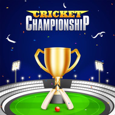 Gece stadyum açık renkli sopası ile altın kazanan Kupası