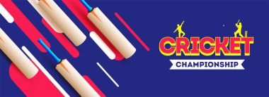 Web sitesi başlık başlık sayfası veya poster tasarımı Kriket Şampiyonası w