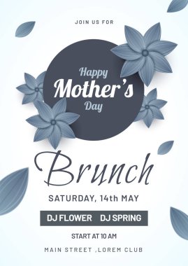 Mutlu anneler günü kutlama şablonu için afiş tasarımı ile e