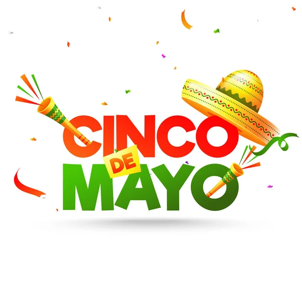 Folleto de fiesta o diseño de póster para Cinco De Mayo celebra — Vector de stock