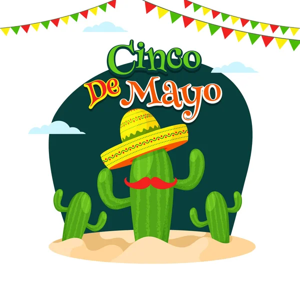 Cinco De Mayo γιορτή αφίσα ή Φέιγ βολάν ντιζάιν διακόσμηση β — Διανυσματικό Αρχείο