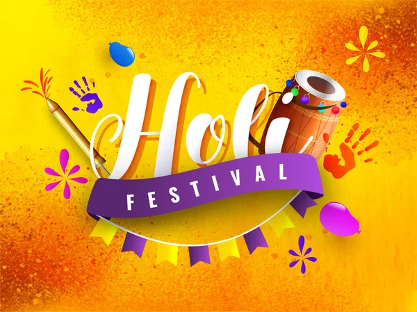Festa indiana de cores Holi Festival Fundo . —  Vetores de Stock
