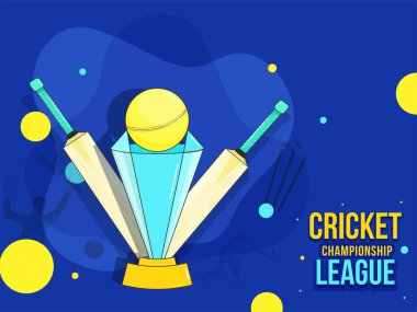 Kriket Şampiyonası Ligi başlık sayfası veya poster tasarımı ile abst