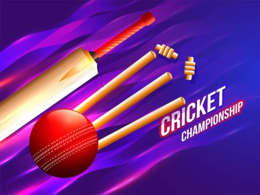 Kriket Şampiyonası Ligi başlık sayfası veya poster tasarımı ile Hüseyin