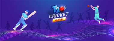 Kriket oyuncusu mor arka plan s üzerinde farklı poz