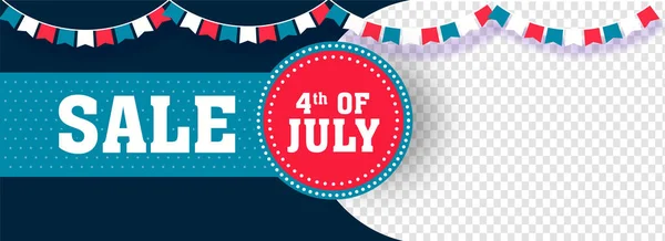 4 липня, День незалежності продажу заголовка або банера дизайн з — стоковий вектор