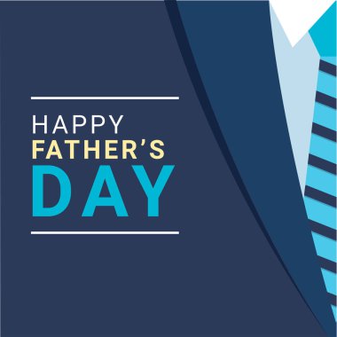 Happy Fathe için resmi takım elbise ve kravat Yaratıcı illüstrasyon