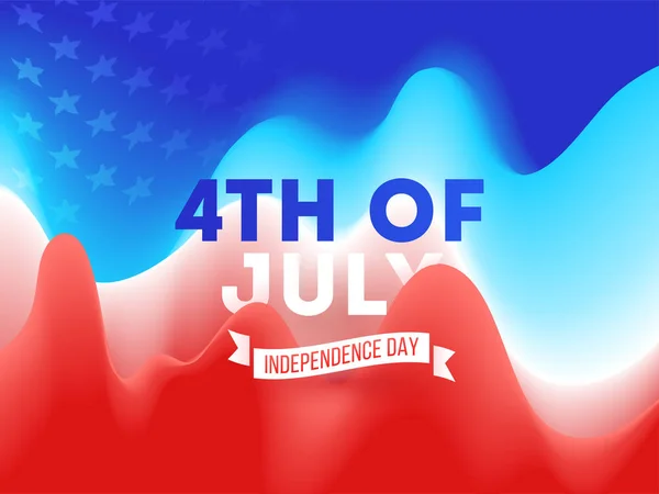 Amerikan Bağımsızlık Günü kutlaması (4 Temmuz) afiş veya poste — Stok Vektör