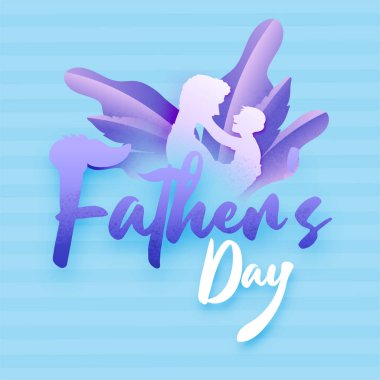 Kağıt kesim tarzı afiş, afiş veya Baba tebrik kartı tasarımı