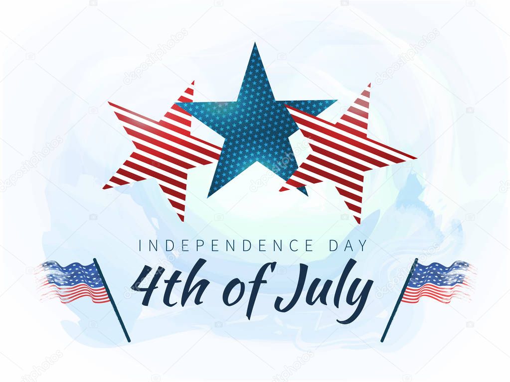 4th of July Independence Day celebration background with creativ