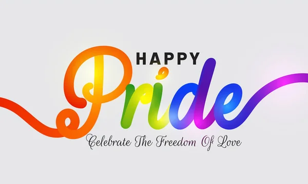 Elegantes letras coloridas de Happy Pride Concept La libertad de — Archivo Imágenes Vectoriales
