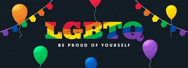 Banner de suporte comunitário LGBTQ . —  Vetores de Stock