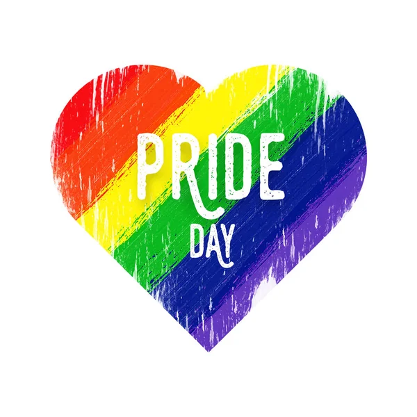 Concepto del Día del Orgullo Feliz con forma de corazón para la comunidad LGBTQ . — Archivo Imágenes Vectoriales
