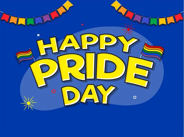 Концепция Happy Pride Day с радужными цветами флага символом освобождения — стоковый вектор