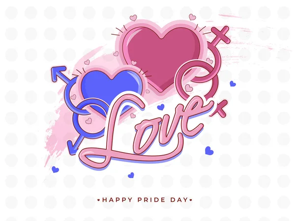 Concept Happy Pride Day pour la communauté LGBTQ avec gay et lesbienne — Image vectorielle