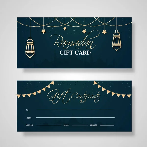 Due set di carta regalo design con decorazione d'oro — Vettoriale Stock