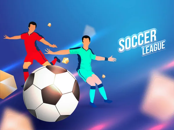 Trens dos campeões de futebol e aplicativo de jogo de conhecimento ou  design de modelo responsivo com futebol na quadra