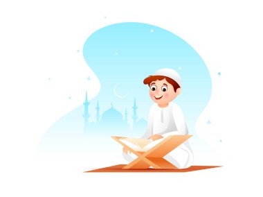 Sevimli küçük çocuk yaratıcı ba Kutsal kitap 