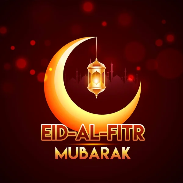 Ilustración creativa del diseño de póster o pancarta para Eid-Al-Fitr — Archivo Imágenes Vectoriales