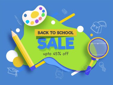 'Okula Dönüş' için satış el ilanı, şablon veya afiş tasarımı 