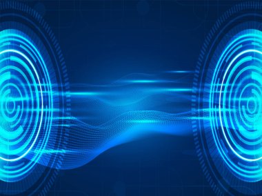 Soyut fütüristik teknoloji vizyon tasarımı, yenilik kavramı