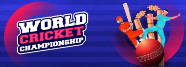 Dünya Kriket Şampiyonu web sitesi başlık afiş veya poster tasarımı