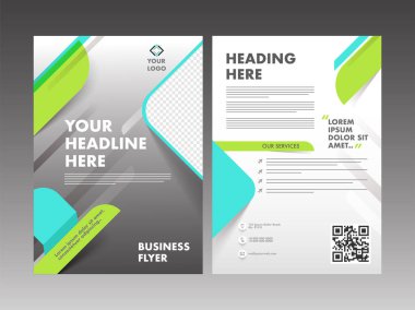 Profesyonel bir el ilanı ön ve arka sayfa sunumu, templa