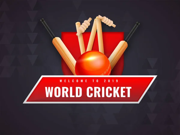 Streszczenie tło dla World Cricket Championship nagłówek lub poz — Wektor stockowy