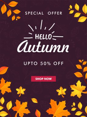Hello Autumn'un Özel Teklif ile şablon uve el ilanı tasarımı ve 