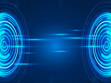 Soyut fütüristik teknoloji vizyon tasarımı, yenilik kavramı