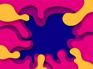 Renkli origami sıvı sanat veya sıvı akışı soyut arka plan.