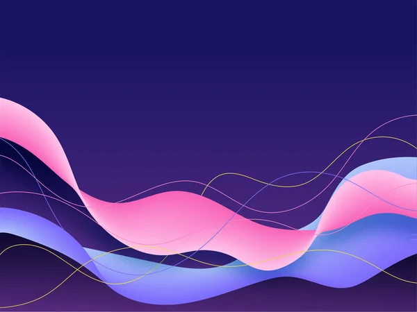 Färgglada Wave rörelse komposition abastract bakgrund. — Stock vektor