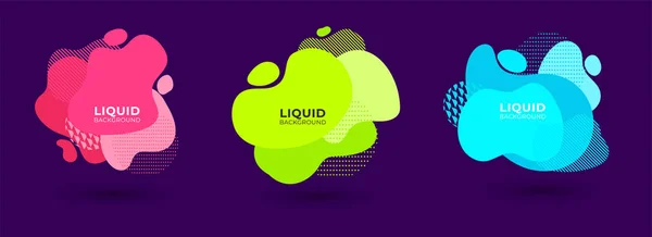 Bulle liquide colorée d'art fluide élément abstrait décoré p — Image vectorielle
