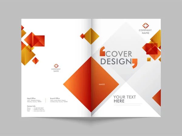 Business cover design or template layout with abstract geometric — Stock Vector