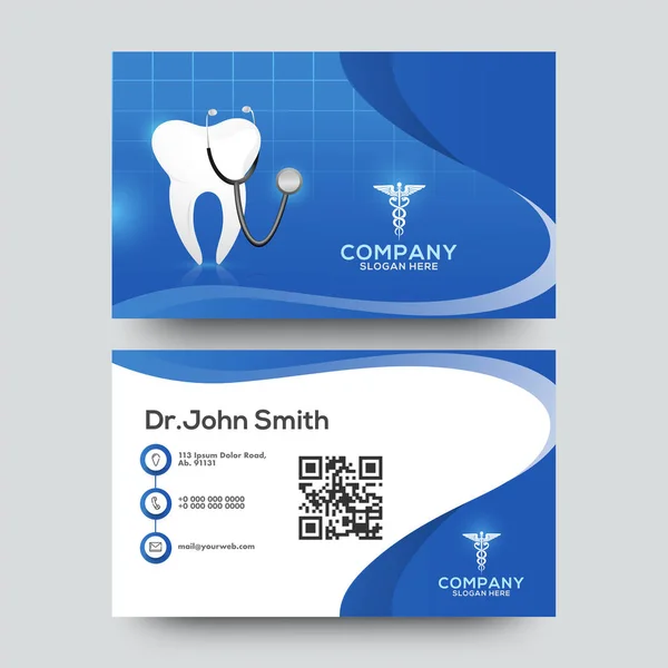 Modèle dentaire abstrait pour la conception de carte. Dentaire, cabinet de dentiste — Image vectorielle