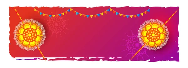 Raksha Bandhan Feier Hintergrund mit schönen r dekoriert — Stockvektor