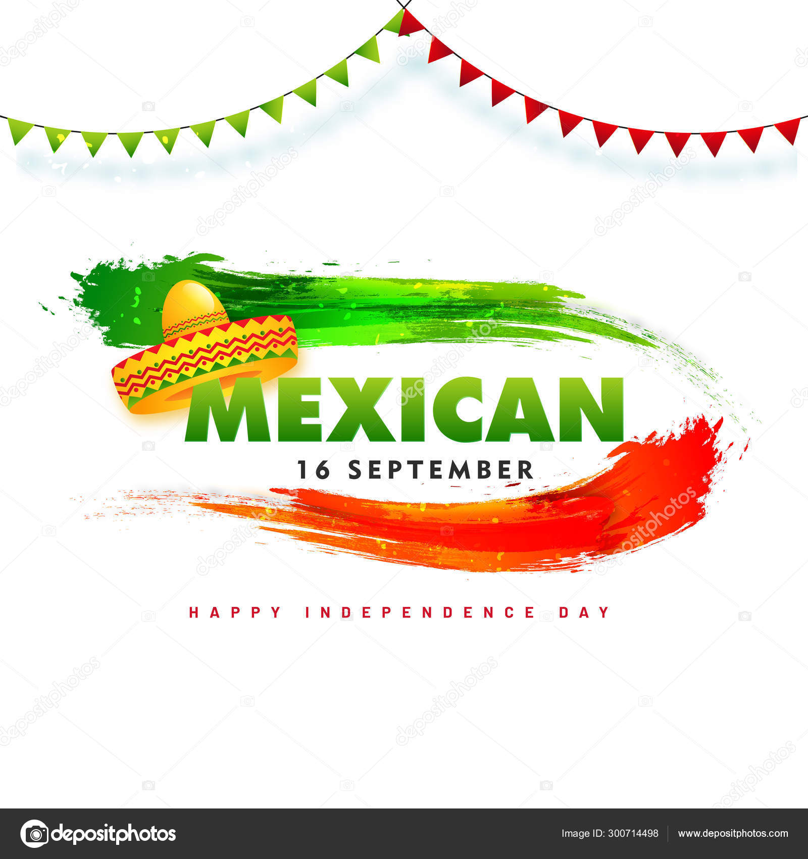 9月16日 メキシコ独立記念日のポスターデザイン ストックベクター