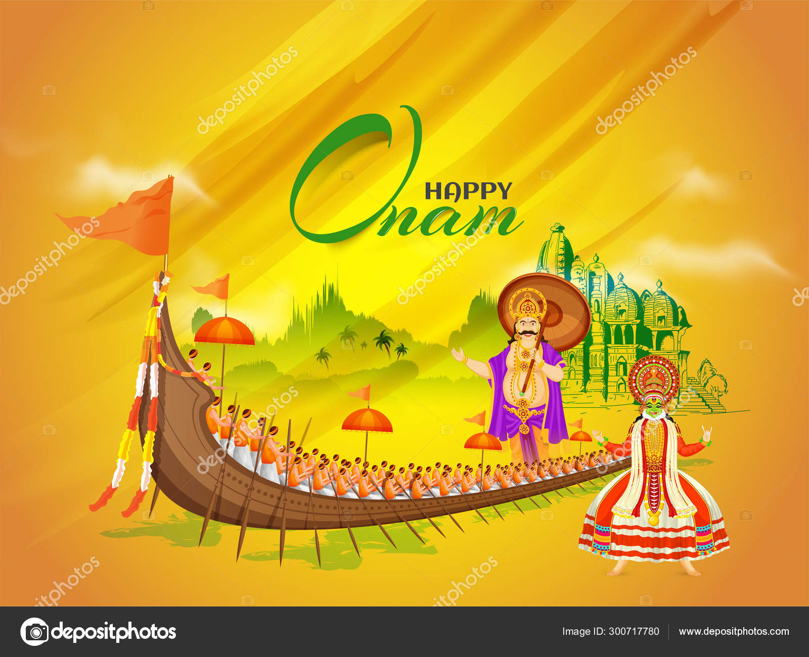 Beautiful Happy Onam festival poster or banner design with illus Stock  Vector Image by ©alliesinteract #300717780
